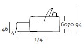 chaiselongue MODENA MEDIDAS